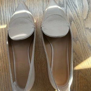 MGEMI Nude/Tan Leather Pointed Toe Flats
